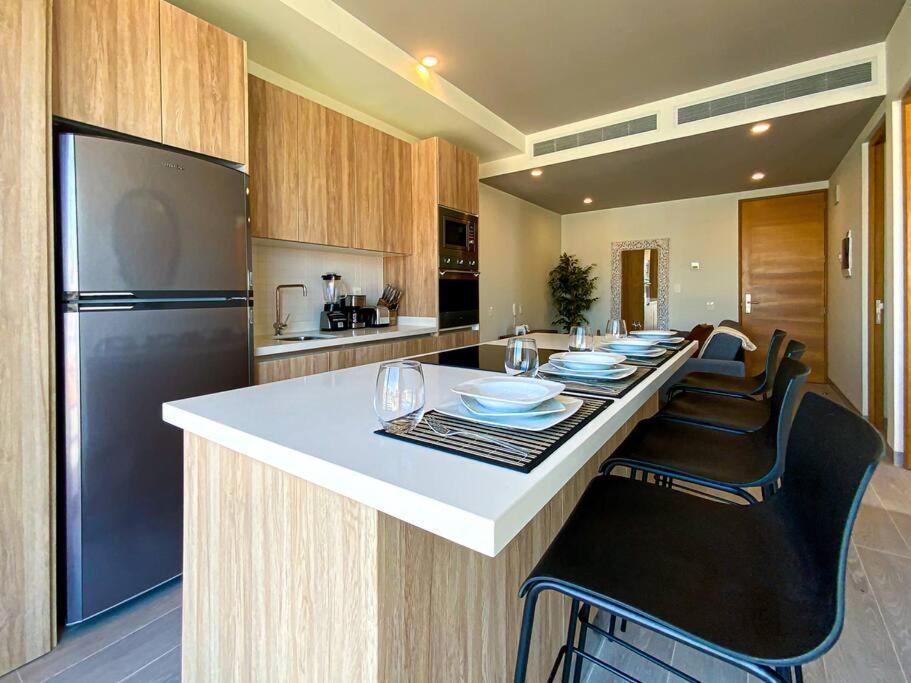 Beautiful + Luxury + Ocean View + Pool Apartment Playa del Carmen Exterior foto